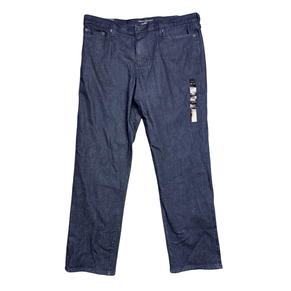 Banana Republic Travel Jean Mens 38x32 Slim Fit Indigo Blue Denim Pants CL1588